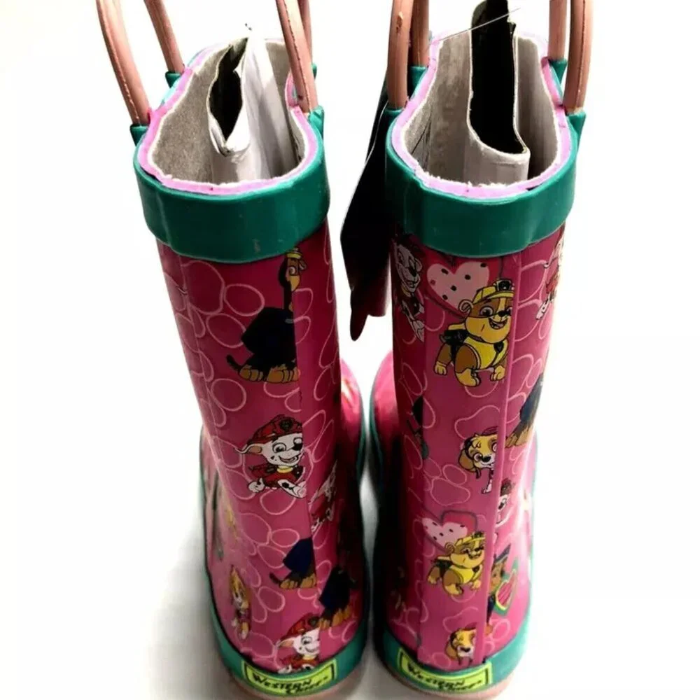 Western Chief Paw Pink Rain Boots Size 11 M Youth
